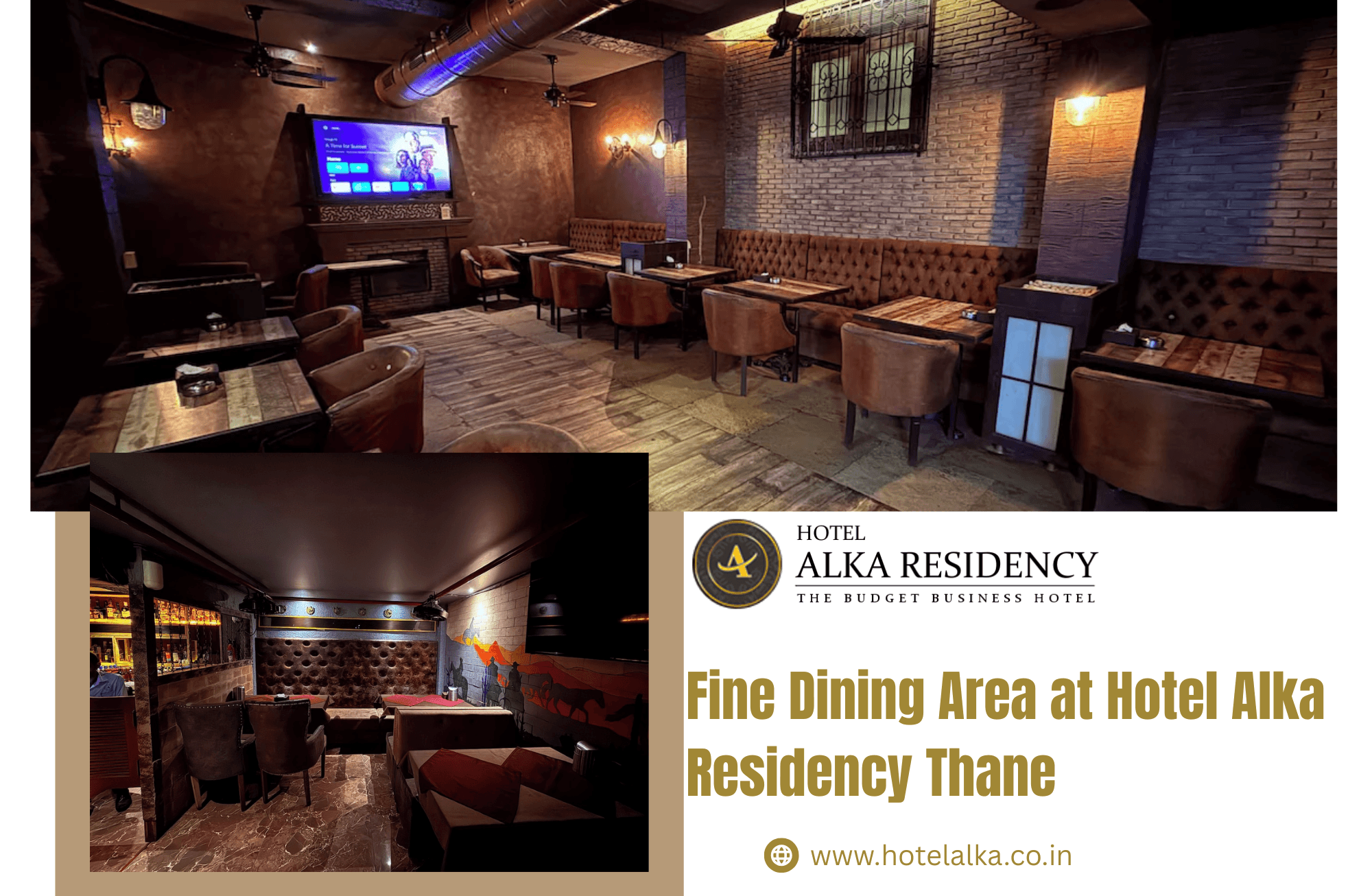 Fine Dining Area at Hotel Alka Residency Thane